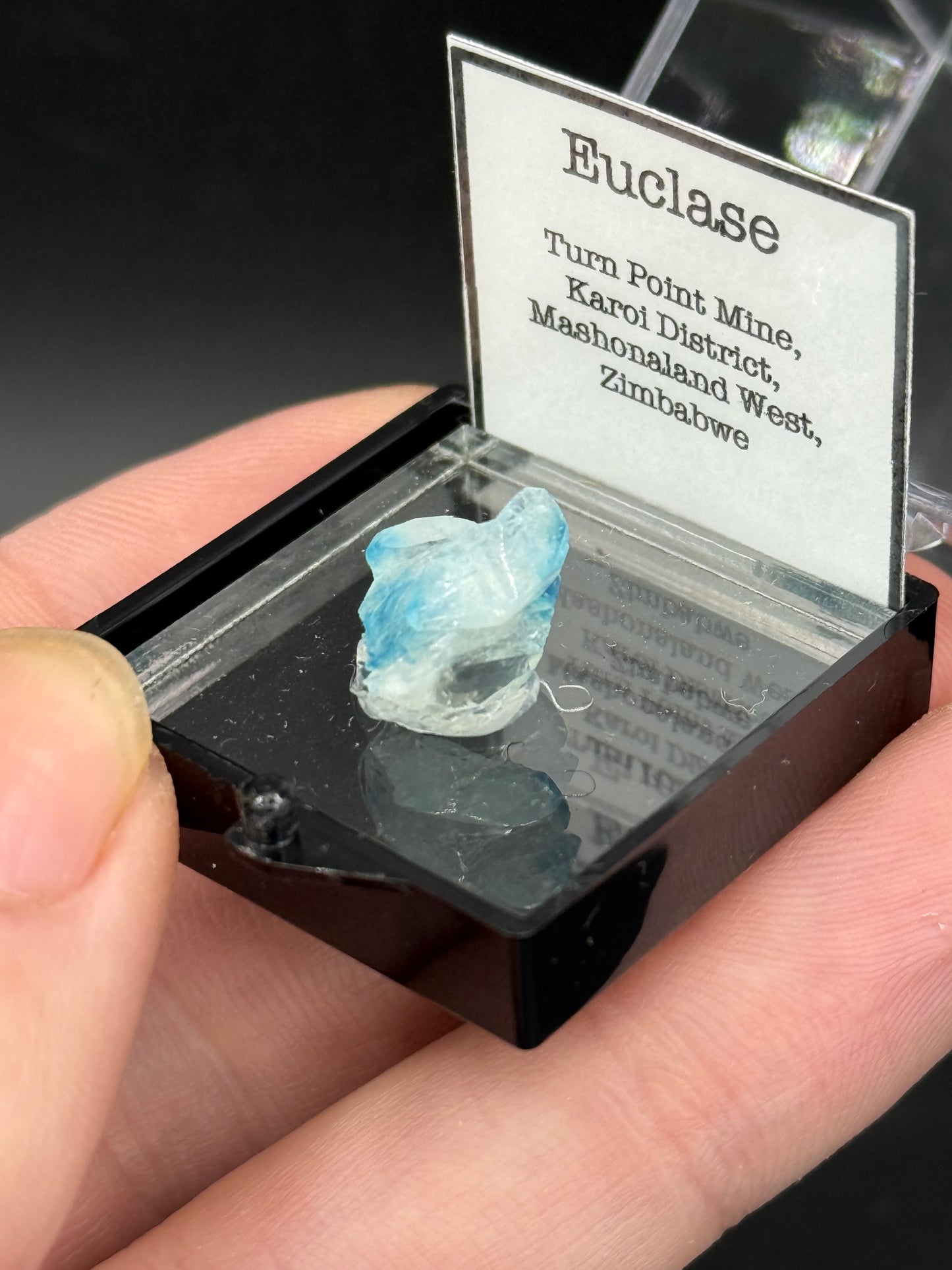 Euclase, Turn Point Mine, Karoi District, Mashonaland West, Zimbabwe