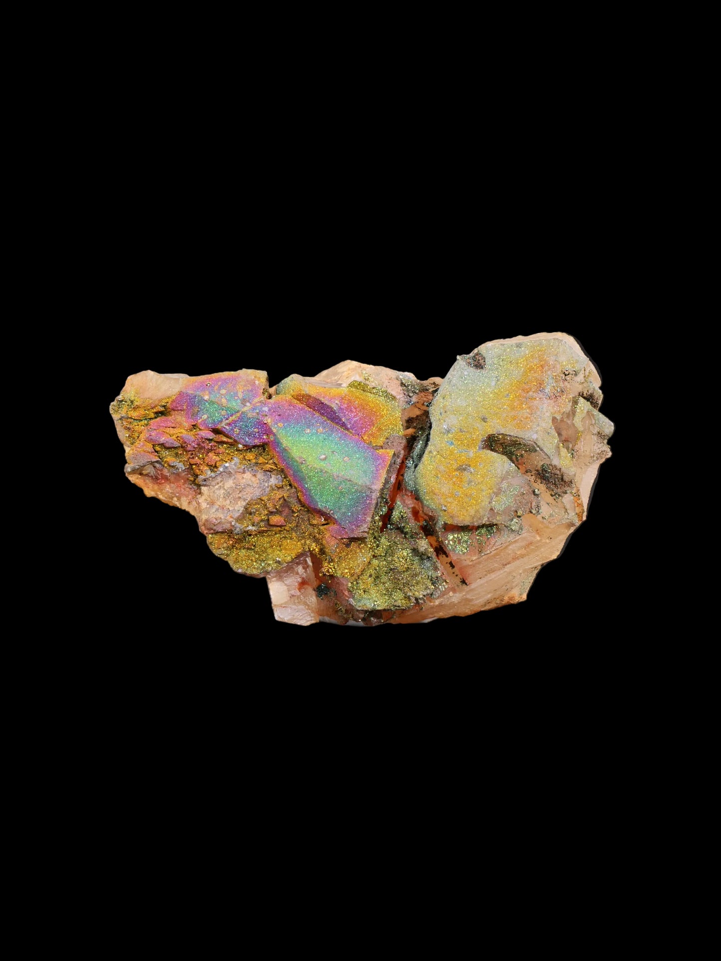 Chalcopyrite on Calcite, Dniester River, Moldova