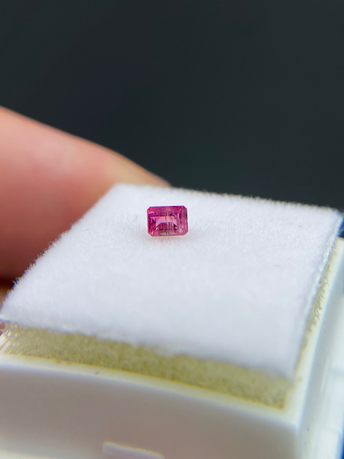 Red Beryl Gemstone, Emerald Cut, Utah