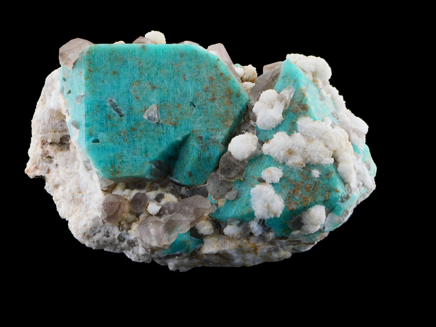Amazonite, Smoky Quartz and Cleavelandite, Konso, Sidamo-Borana Province, Ethiopia