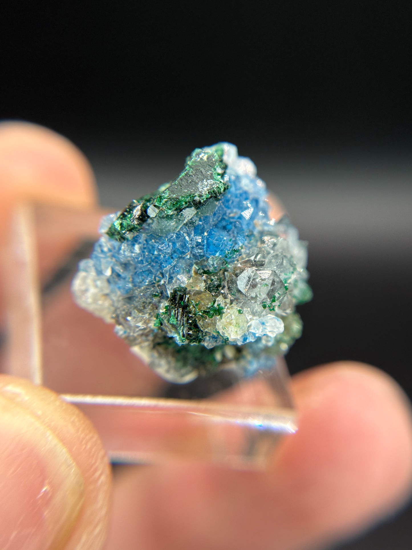 Shattuckite, Malachite and Quartz, Kunene Region, Namibia