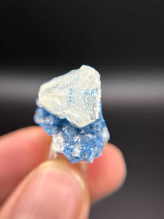Shattuckite in Calcite and Quartz, Kunene Region, Namibia