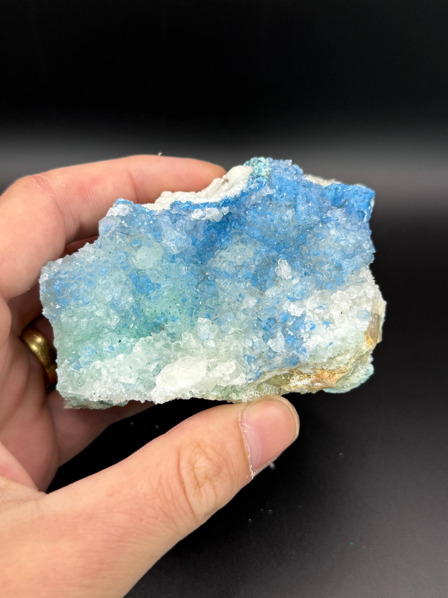 Shattuckite, Malachite and Quartz, Kunene Region, Namibia
