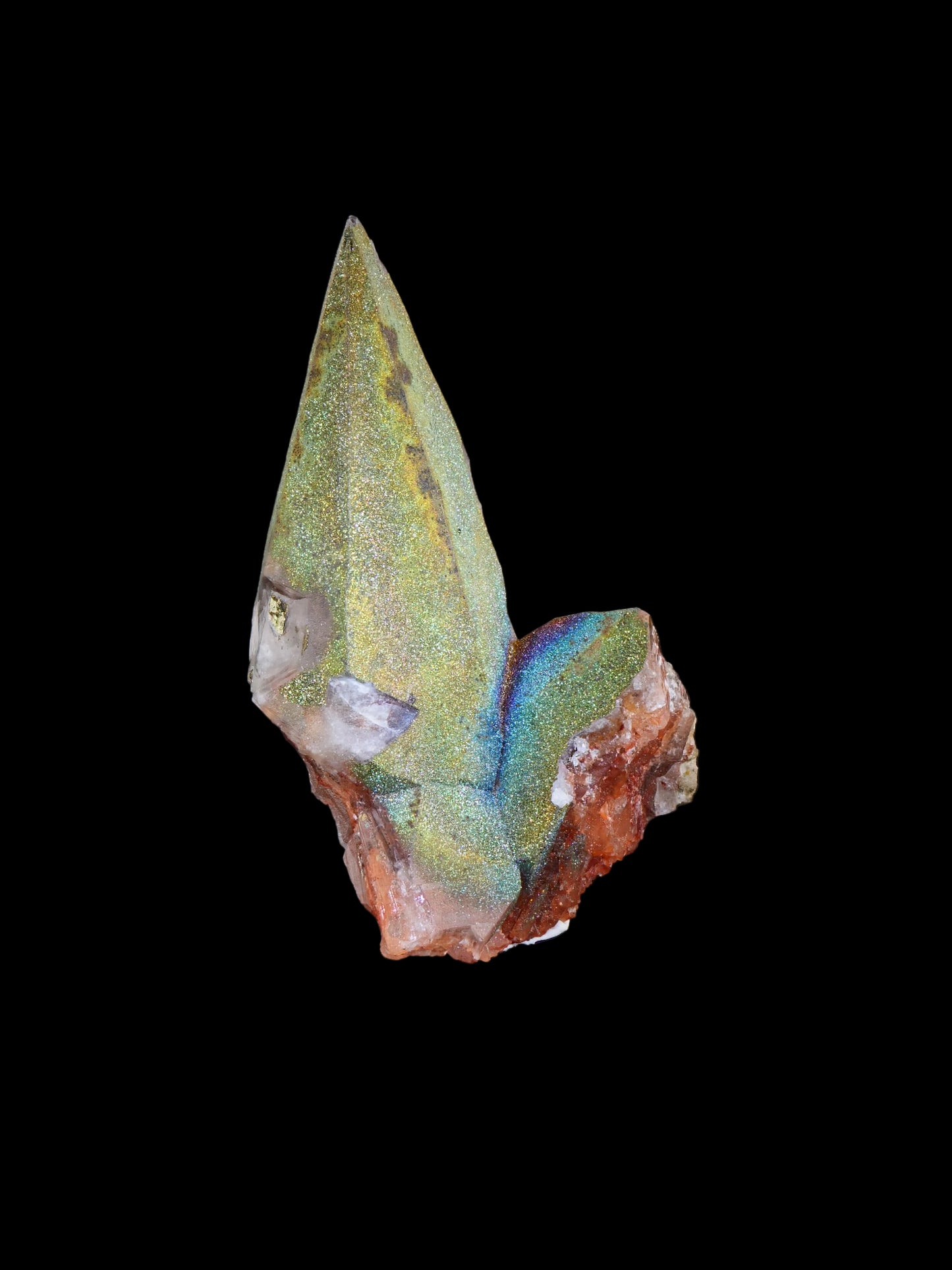 Chalcopyrite on Calcite, Dniester River, Moldova
