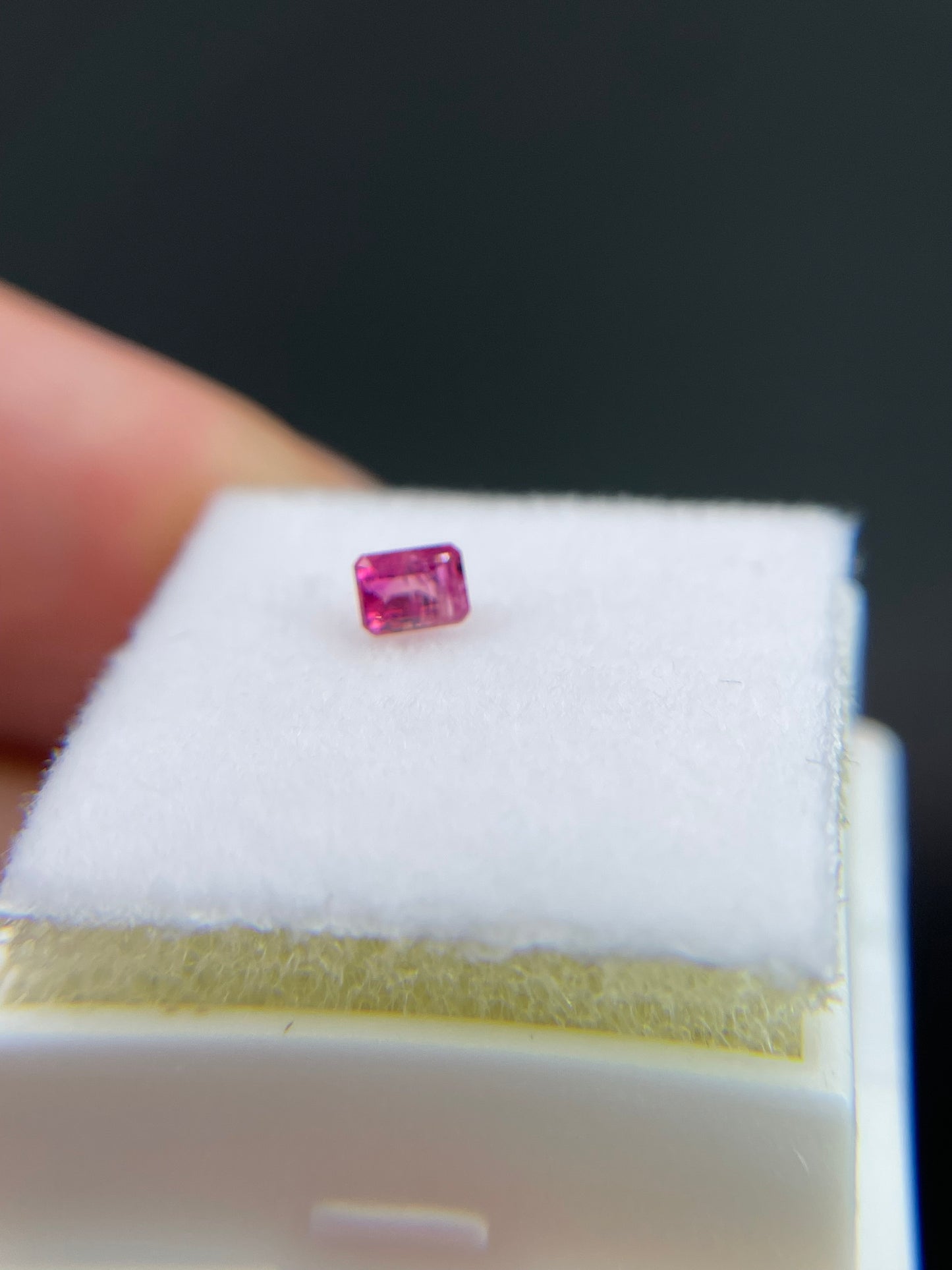 Red Beryl Gemstone, Emerald Cut, Utah