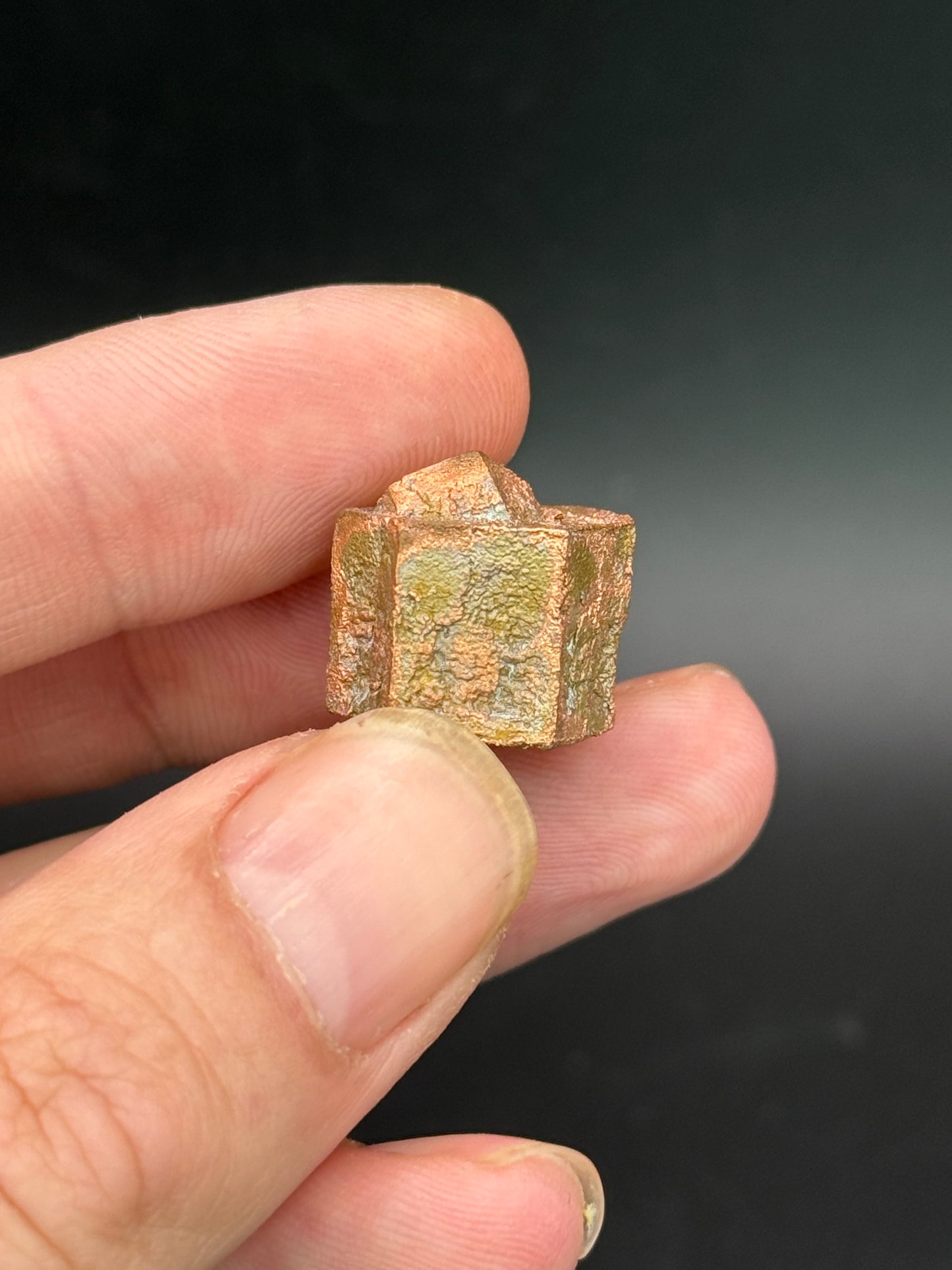 Copper pseudomorph Aragonite, Corocoro, La Paz, Bolivia