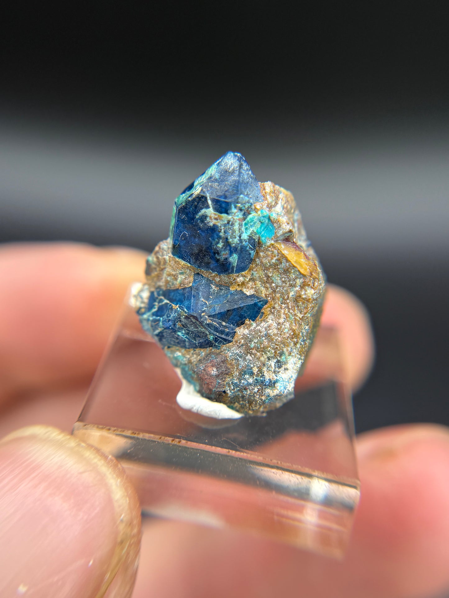 Shattuckite pseudomorph after Quartz, Kunene Region, Namibia