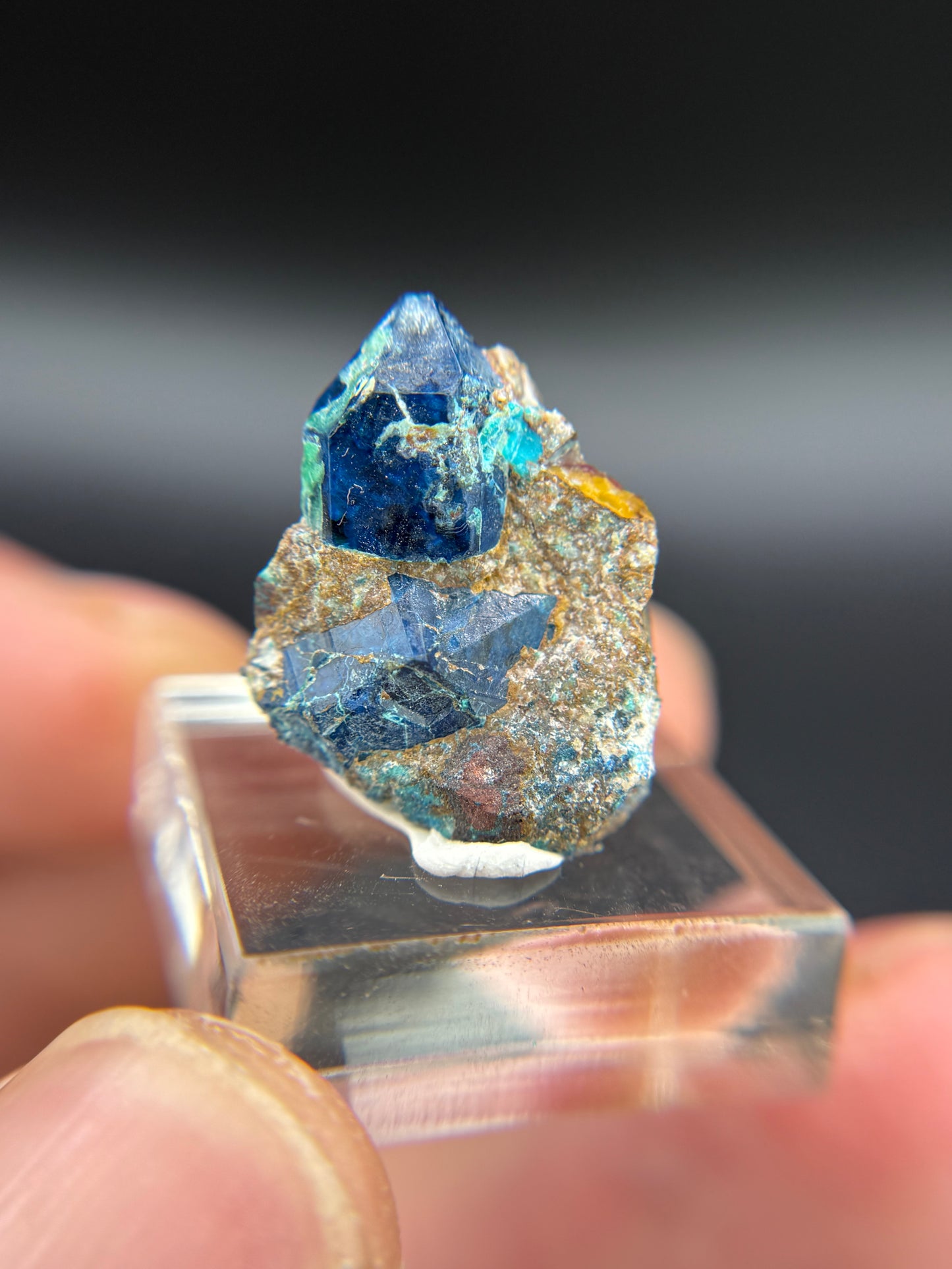 Shattuckite pseudomorph after Quartz, Kunene Region, Namibia