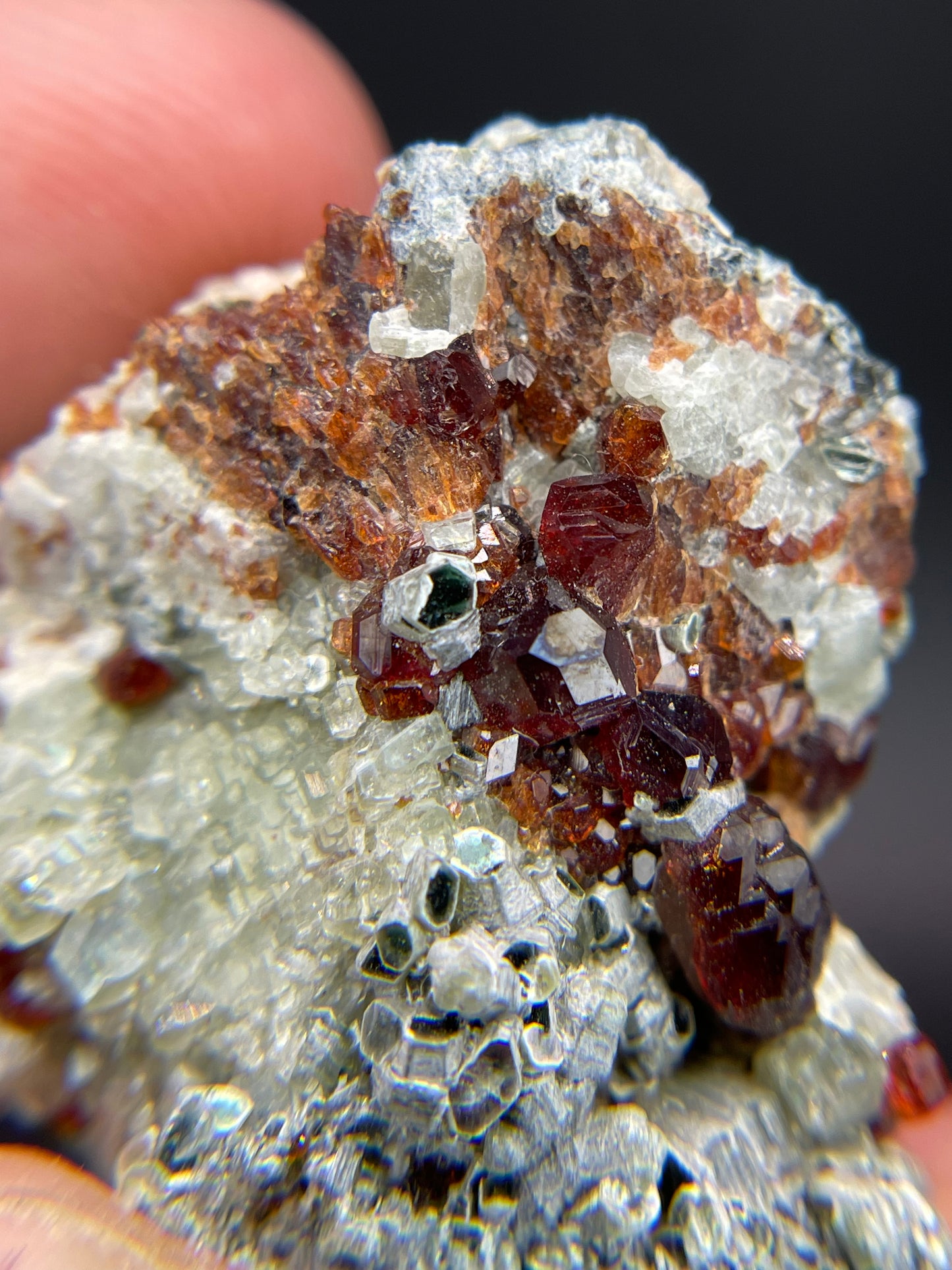 Hessonite garnet, Clinochlore, Diopside, Valle d'Aosta, Italy