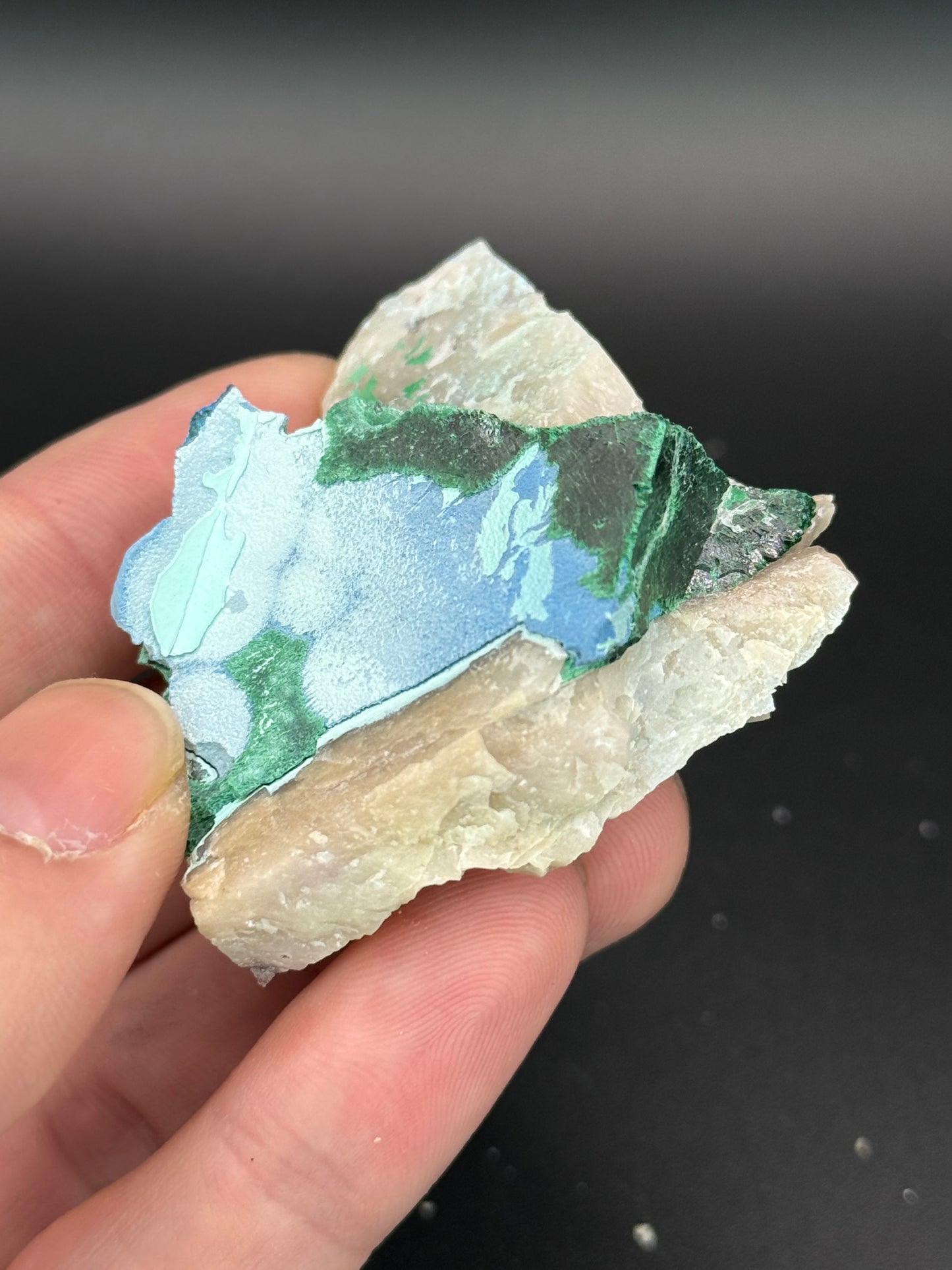 Shattuckite and Malachite Pseudomorph after Baryte, Kunene Region, Namibia