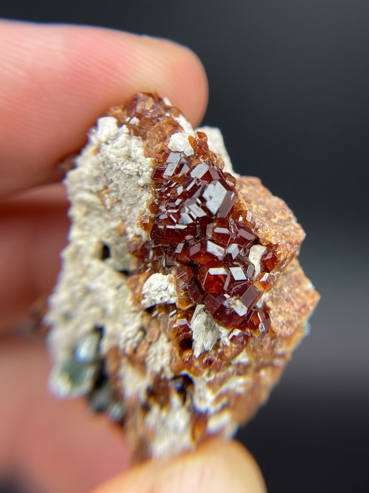 Hessonite garnet, Clinochlore, Valle d'Aosta, Italy