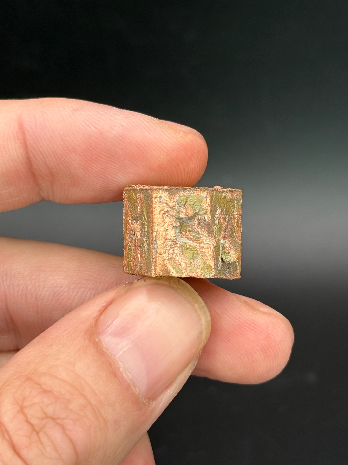 Copper pseudomorph Aragonite, Corocoro, La Paz, Bolivia