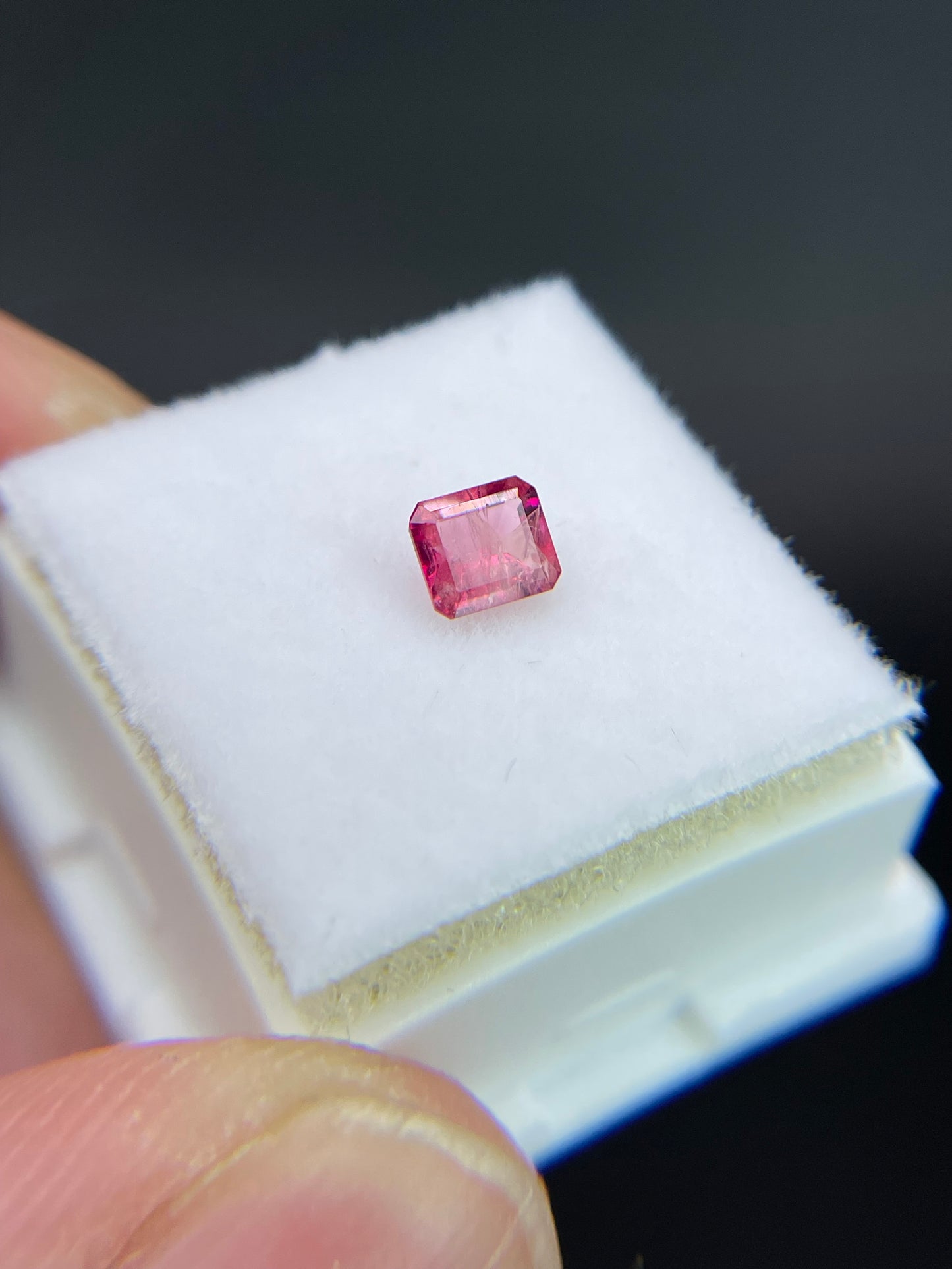 Red Beryl Gemstone, Emerald Cut, Utah