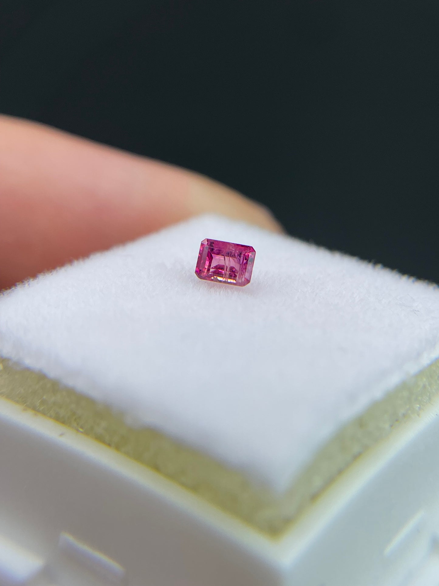 Red Beryl Gemstone, Emerald Cut, Utah