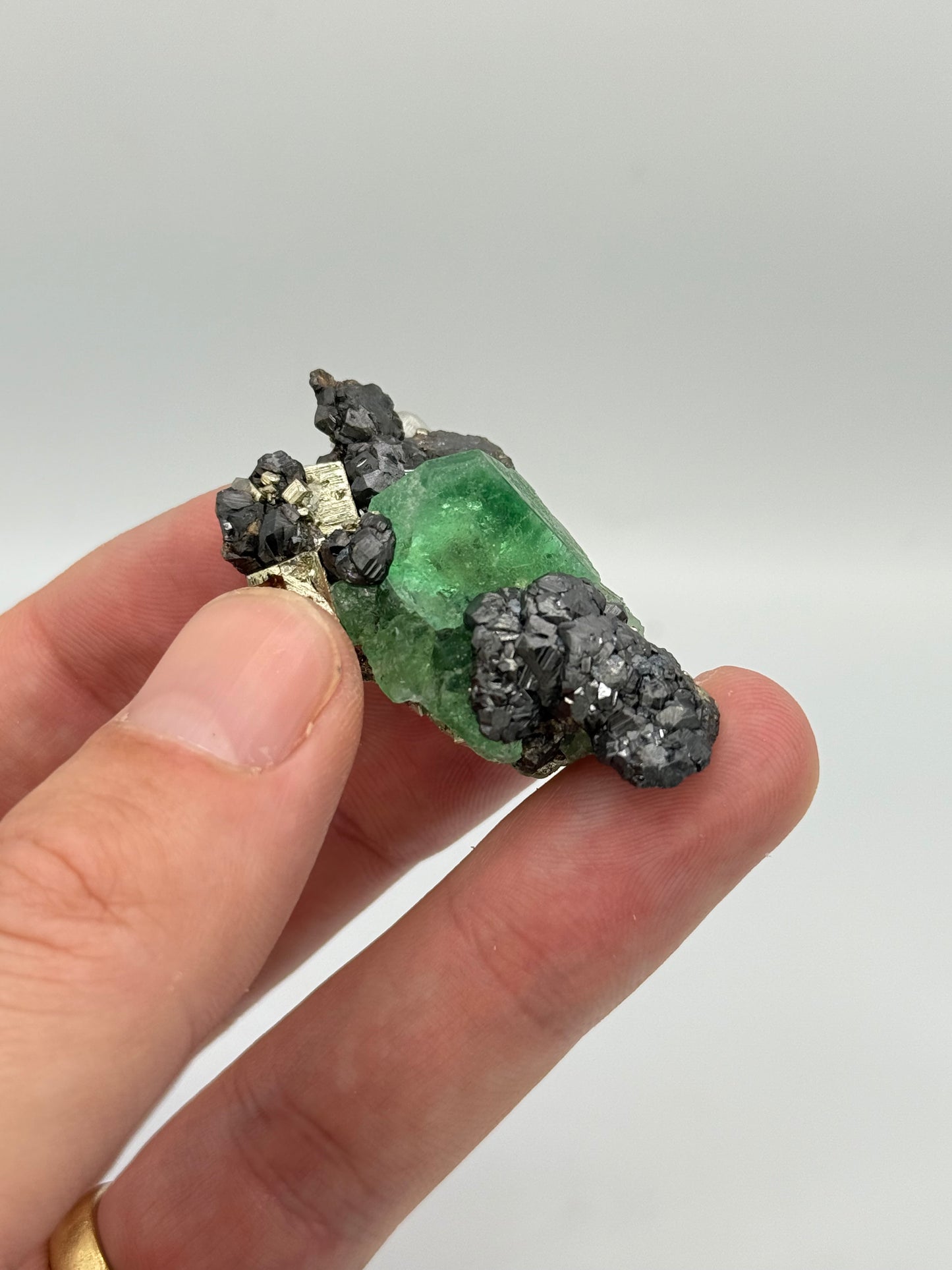 Fluorite, Milpo mine, Atacocha, Pasco Prov., Peru
