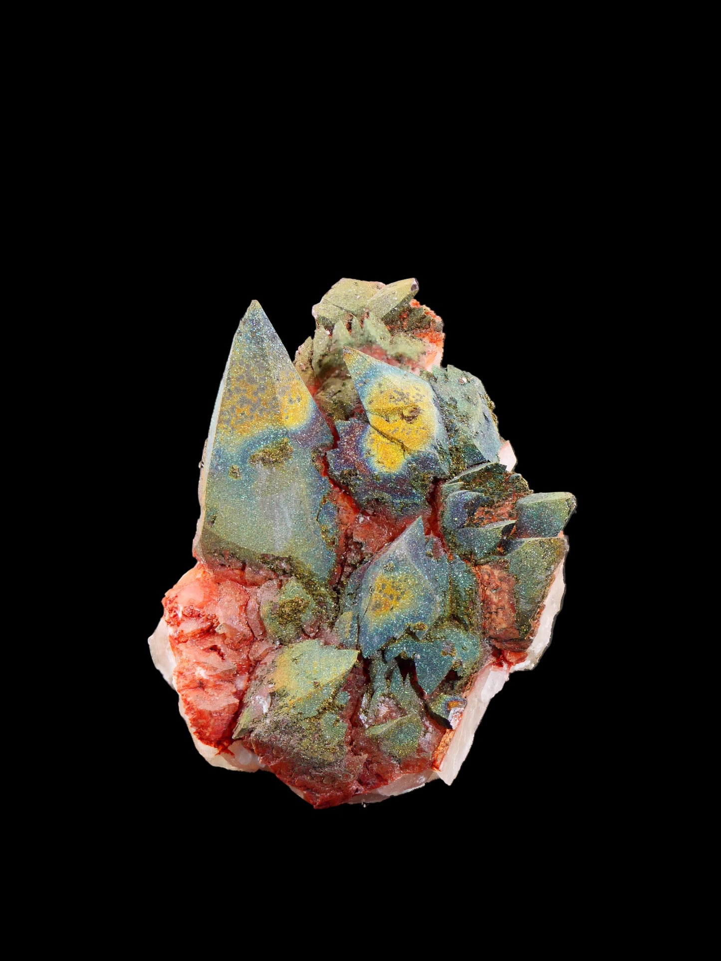 Chalcopyrite on Calcite, Dniester River, Moldova
