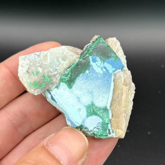Shattuckite and Malachite Pseudomorph after Baryte, Kunene Region, Namibia