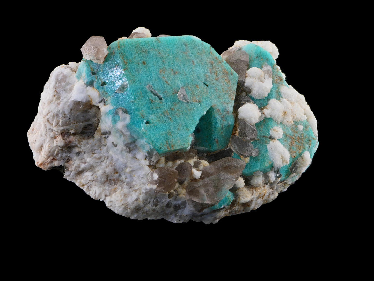 Amazonite, Smoky Quartz and Cleavelandite, Konso, Sidamo-Borana Province, Ethiopia