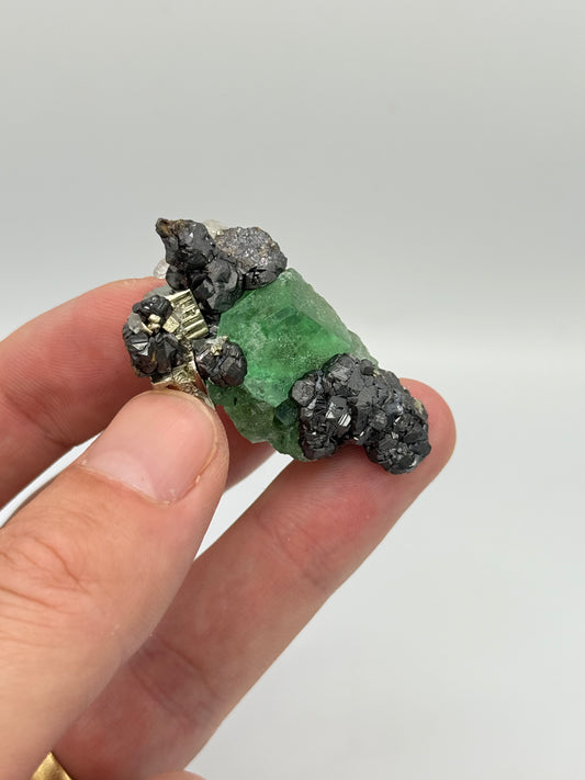 Fluorite, Milpo mine, Atacocha, Pasco Prov., Peru