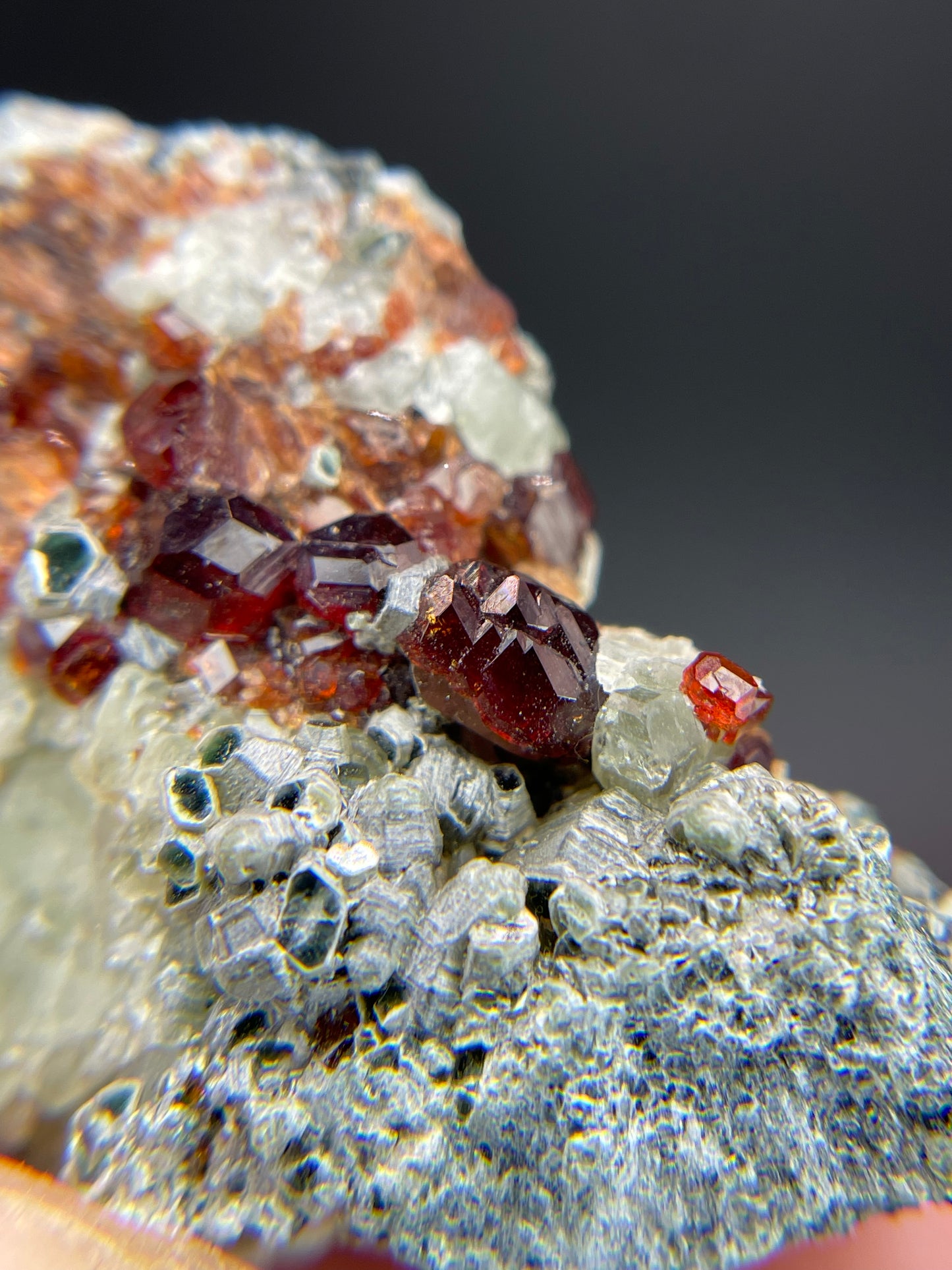 Hessonite garnet, Clinochlore, Diopside, Valle d'Aosta, Italy