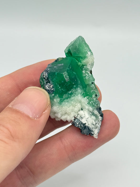 Fluorite, Milpo mine, Atacocha, Pasco Prov., Peru