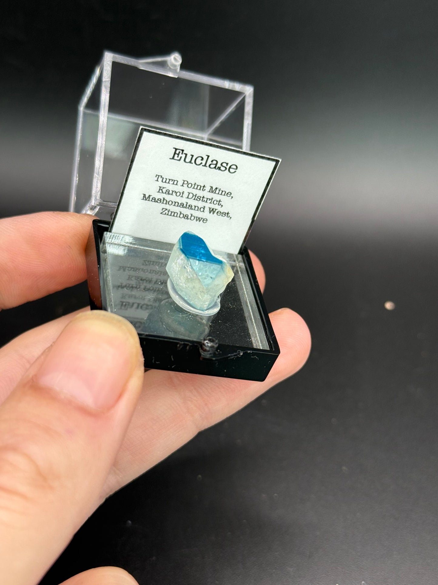 Euclase, Turn Point Mine, Karoi District, Mashonaland West, Zimbabwe