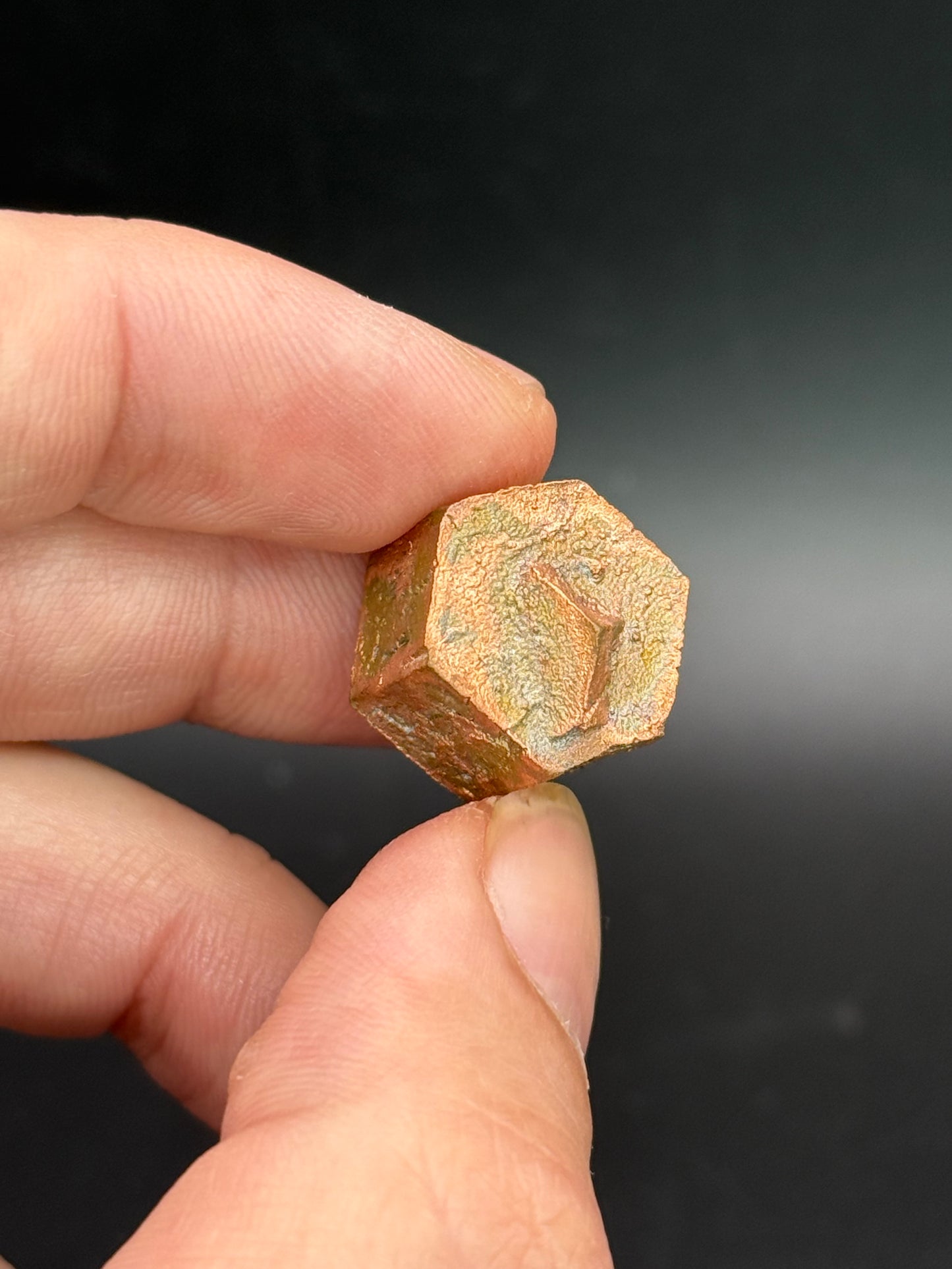 Copper pseudomorph Aragonite, Corocoro, La Paz, Bolivia