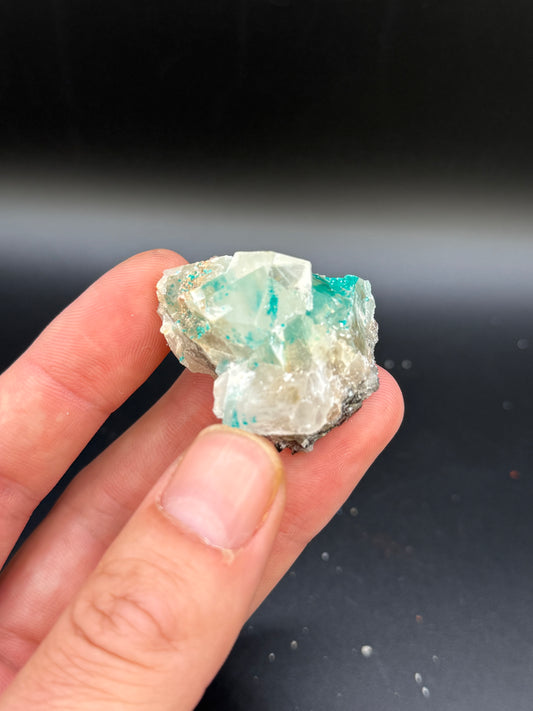 Dioptase in Calcite, Kunene Region, Namibia