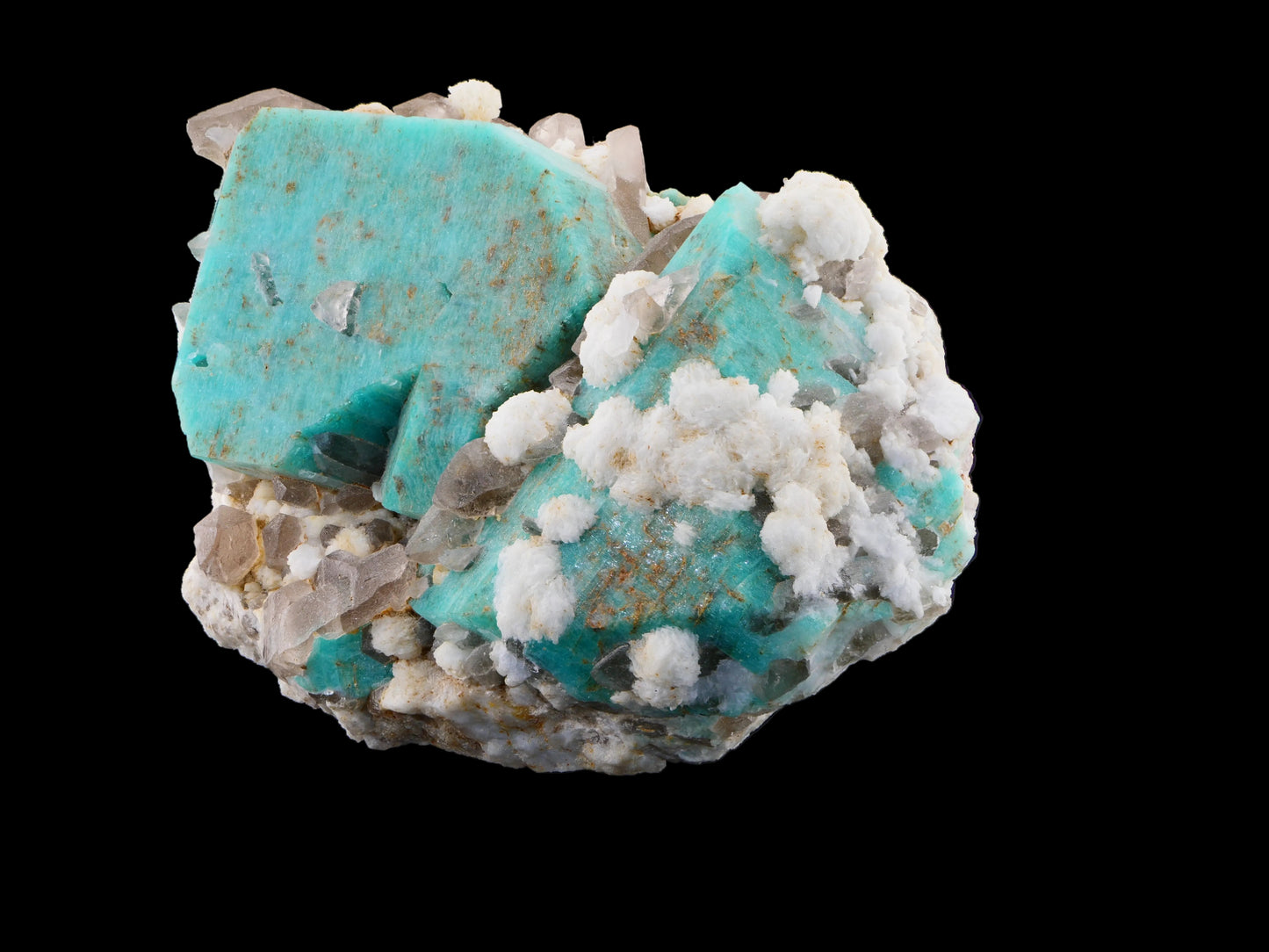 Amazonite, Smoky Quartz and Cleavelandite, Konso, Sidamo-Borana Province, Ethiopia
