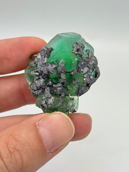 Fluorite, Milpo mine, Atacocha, Pasco Prov., Peru