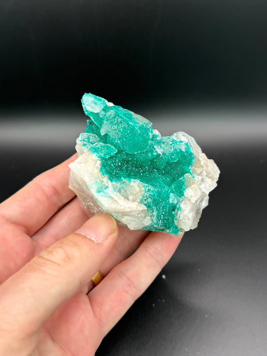 Dioptase and Quartz, Kunene Region, Namibia