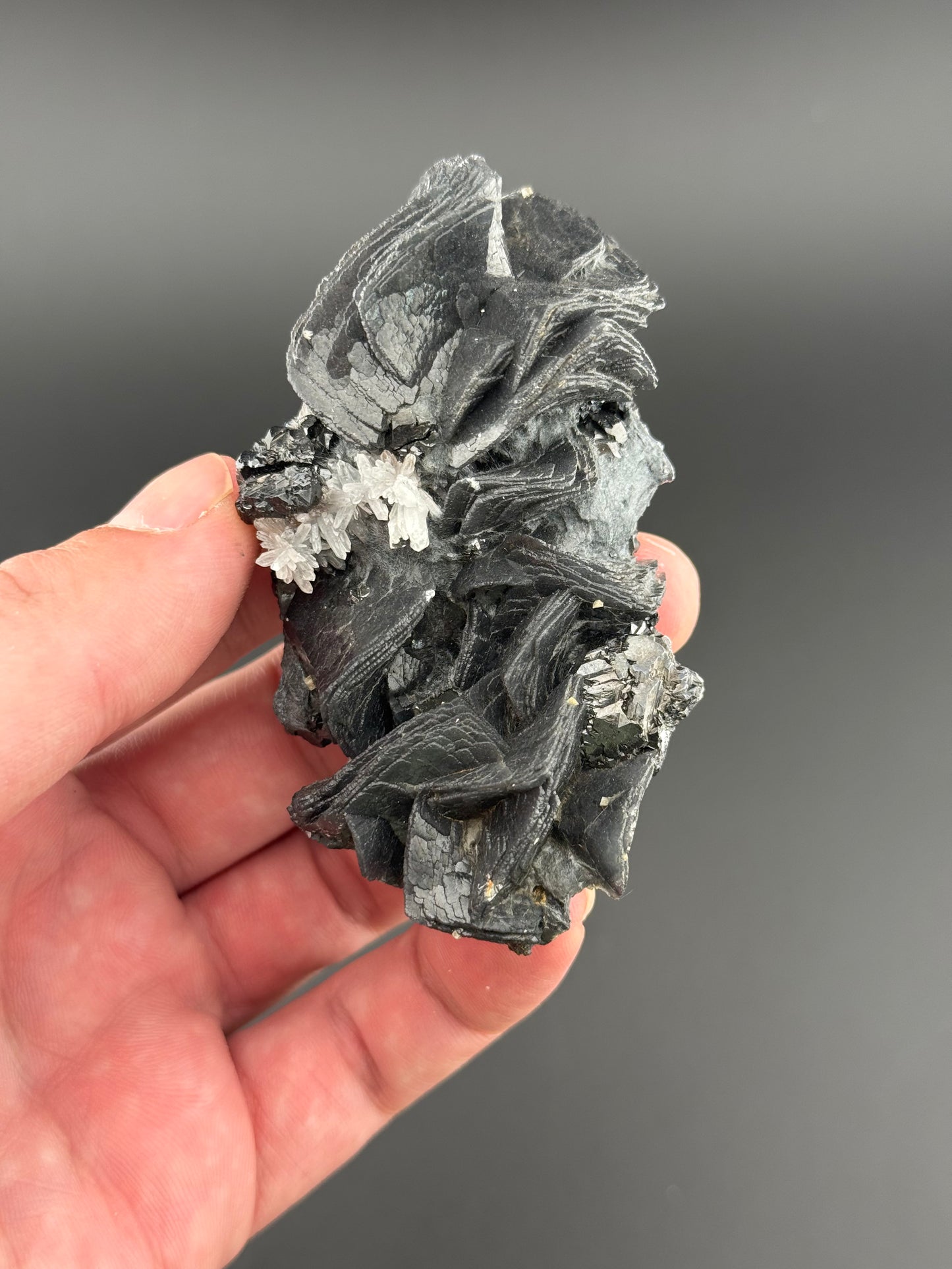 Calcite with Boulangerite, Herja Mine, Romania