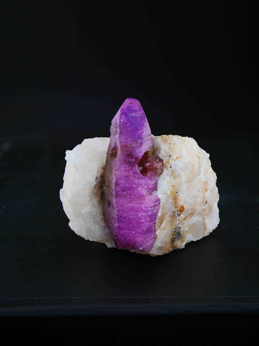 Ruby on Calcite, Jegdalek Ruby Mine, Surobi District, Kabul, Afghanistan