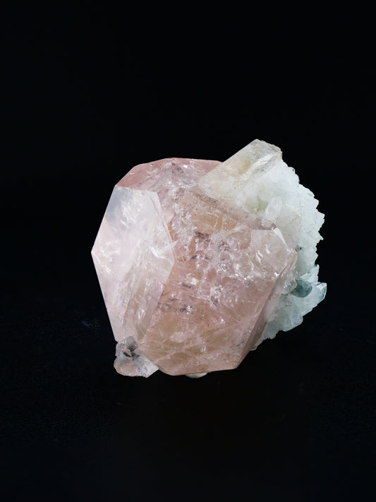 Morganite with Quartz and Apatite, Virgem da Lapa, Minas Gerais, Brazil