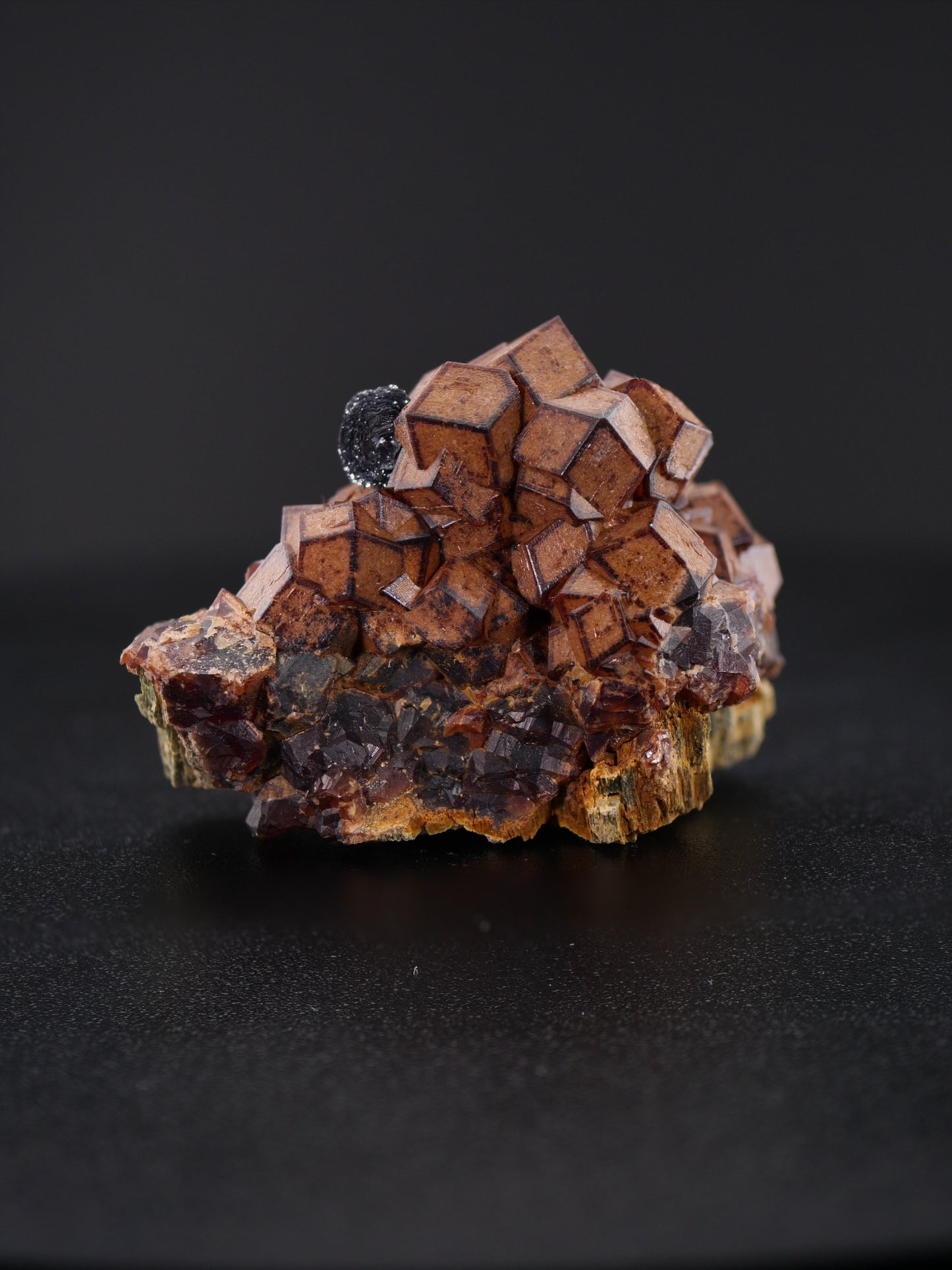 Andradite with Hematite, Serifos Island, Milos, South Aegean, Greece.