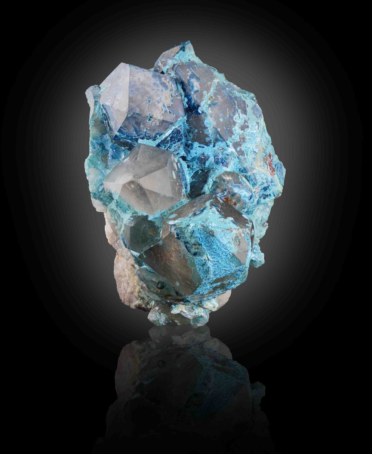 Shattuckite and Quartz, Kunene Region, Namibia