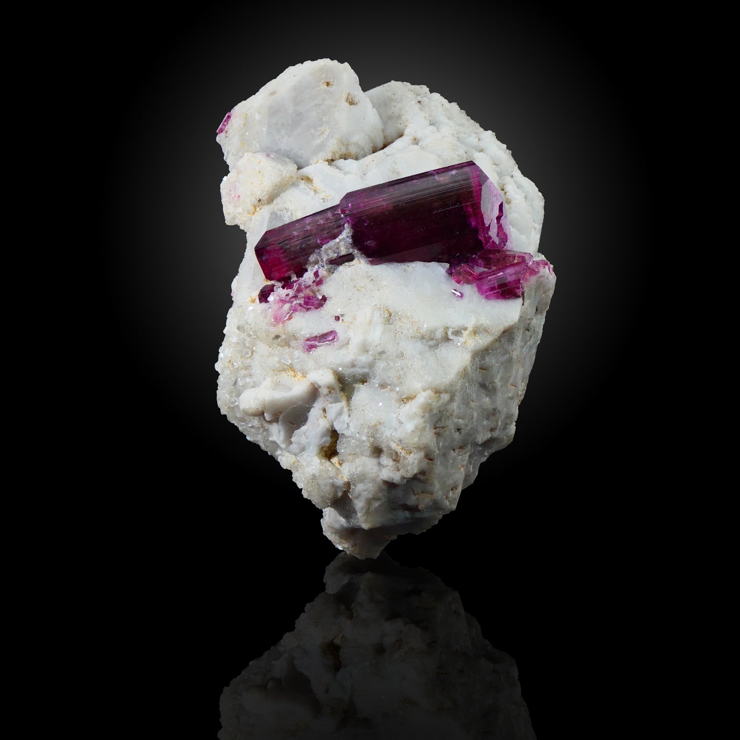 Liddicoatite on Feldspar, Manapa Pegmatite, Betafo, Madagascar