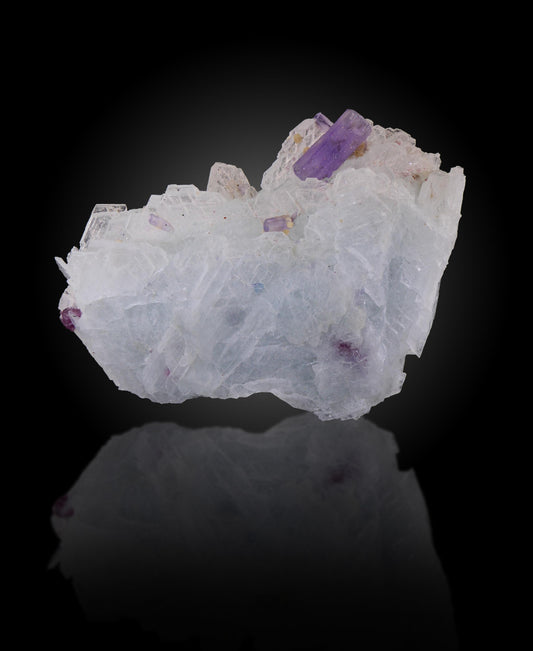 Fluorapatite on Cleavelandite, Pederneira mine, São José da Safira, Minas Gerais, Brazil