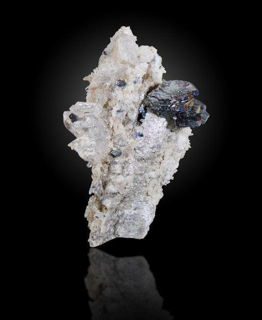 Rutile on Hematite with Quartz on matrix, Cavradi gorge, Val Curnera, Tujetsch, Surselva Region, Grisons, Switzerland