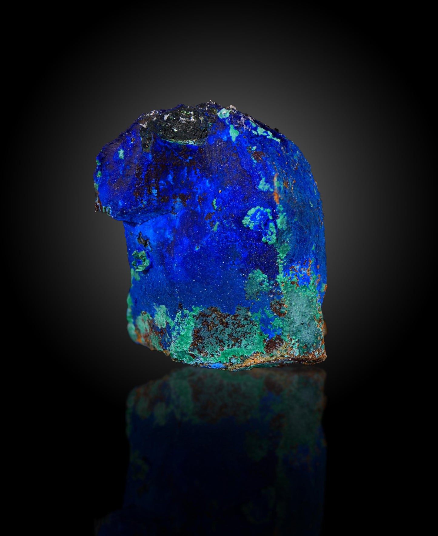 Azurite pseudomorph after Tetrahedrite, La Gardette, Villard-Notre Dame, Grenoble, Isere, Auvergne-Rhone-Alpes, France