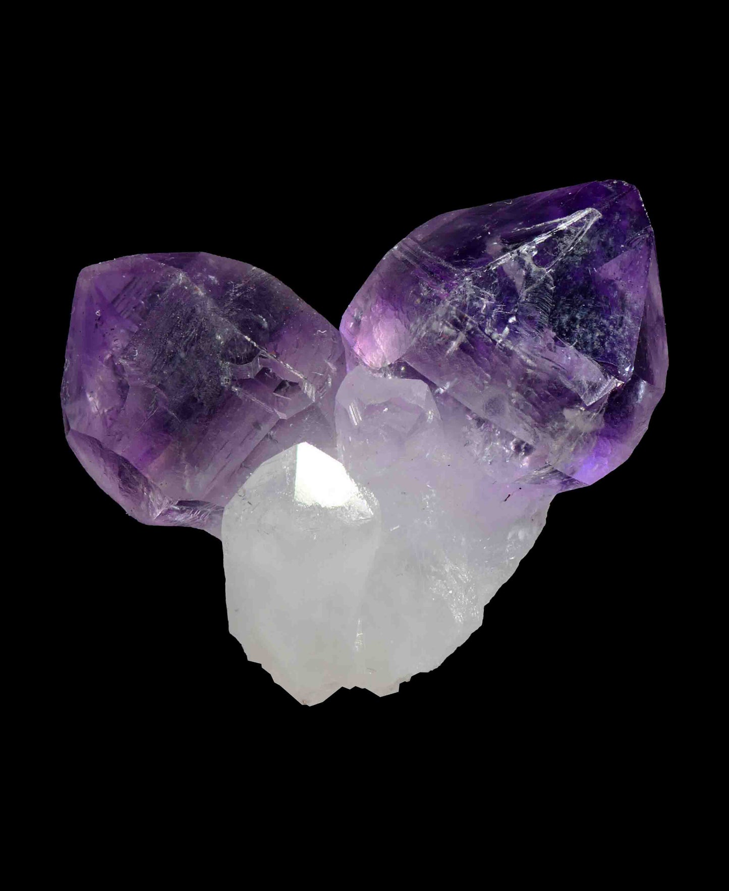 Amethyst Japan Law Twin, Marovoalavo Mine, Andilamena, Madagascar