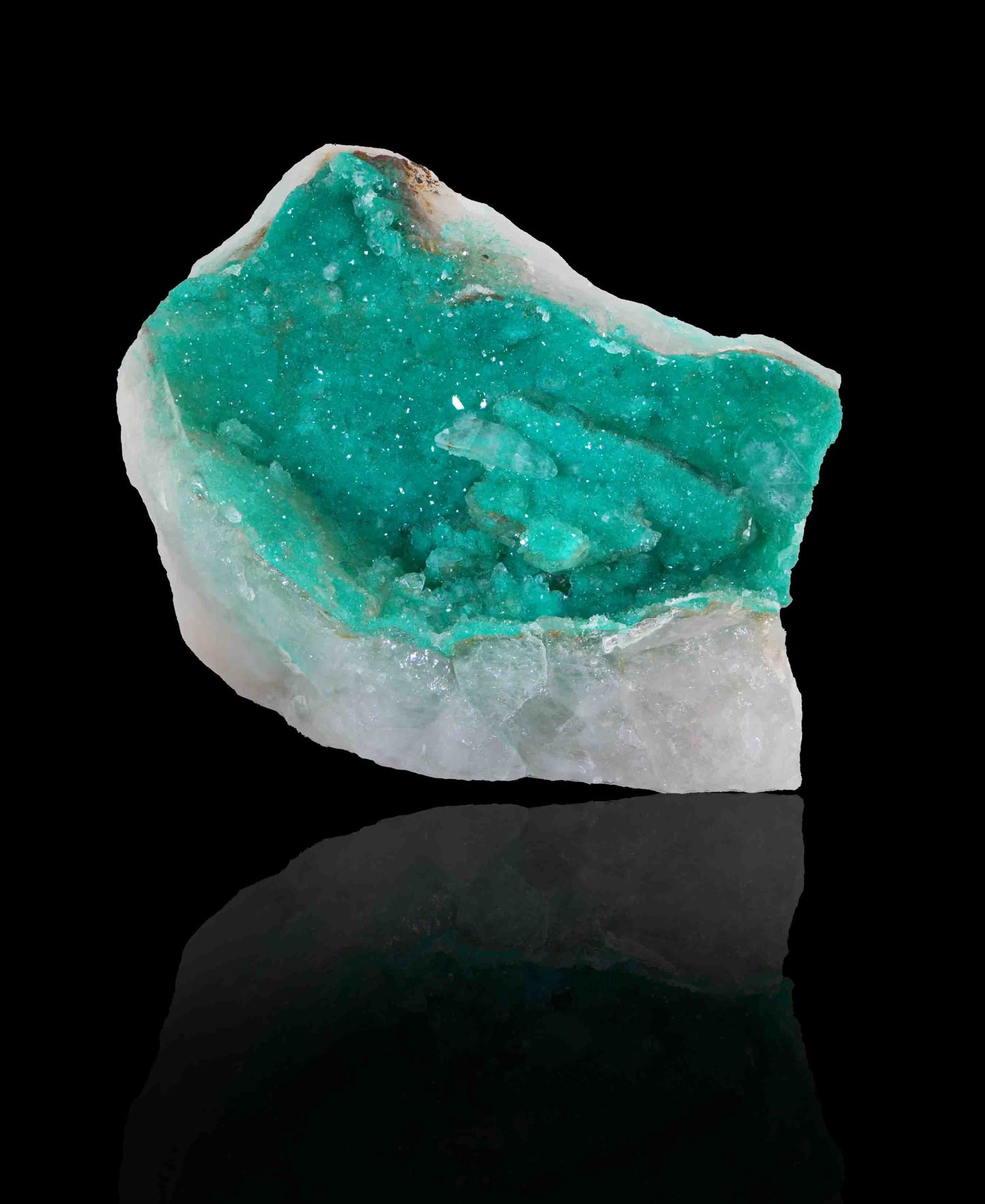 Dioptase in Quartz, Kunene Region, Namibia