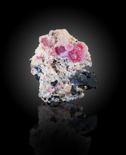 Pezzottaite, Smoky Quartz, and Tourmaline, Sakavalana mine, Ambatovita, Mandrosonoro area,  Amoron'i Mania Region, Fianarantsoa Province, Madagascar