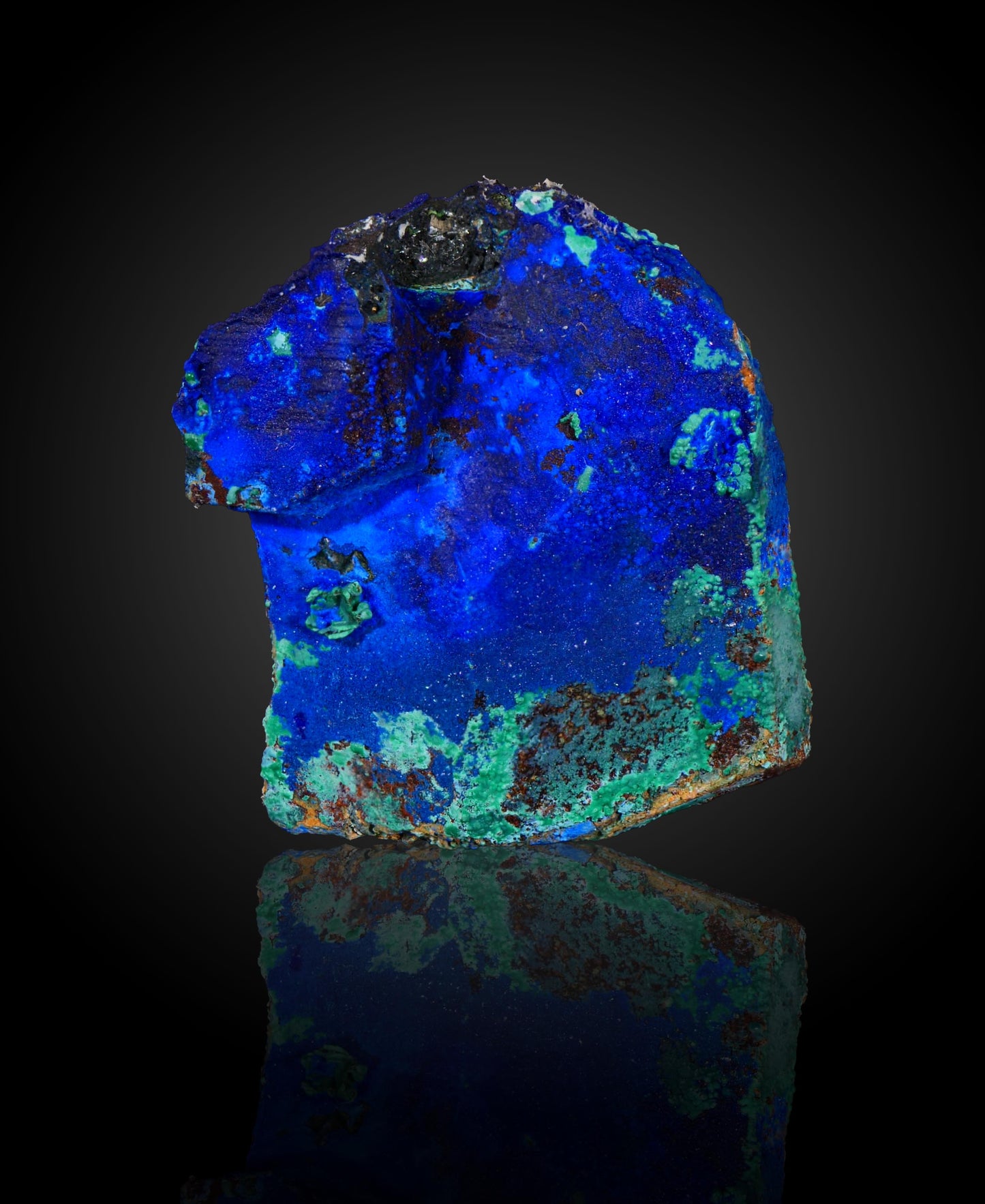 Azurite pseudomorph after Tetrahedrite, La Gardette, Villard-Notre Dame, Grenoble, Isere, Auvergne-Rhone-Alpes, France