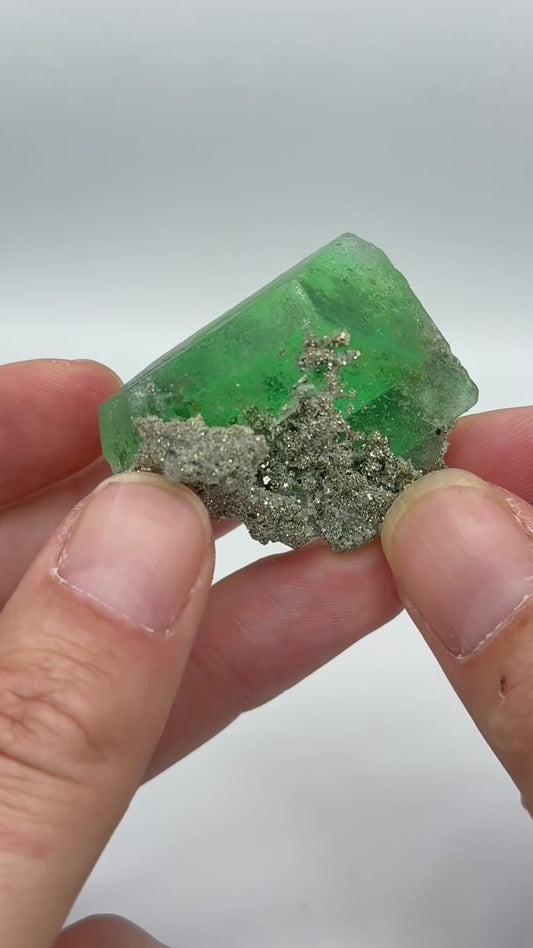 Fluorite, Milpo mine, Atacocha, Pasco Prov., Peru