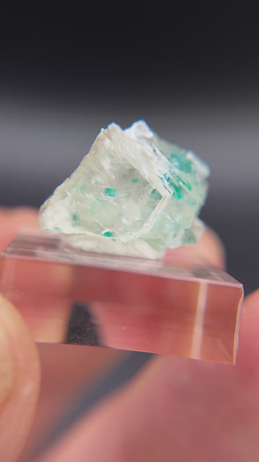 Dioptase and Calcite, Kunene Region, Namibia