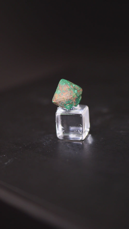 Malachite after Cuprite Pseudormoph, Chessy-les-Mines, Rhone, Rhone-Alpes, France